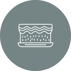 Unique Cream Cake Vector Icon