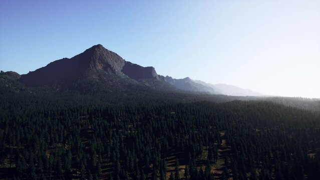 aerial view of canadian rockies mountain
