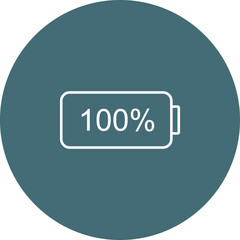 Unique Full Battery Vector Icon