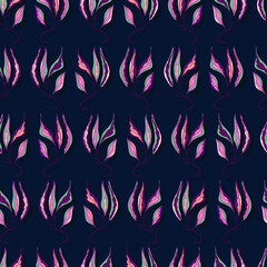 branches with colorful leaves vector seamless pattern