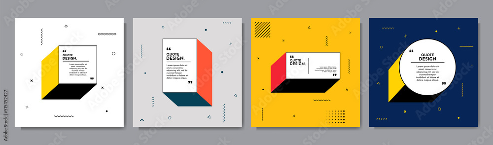 Poster vector abstract illustration. neo memphis pattern background collection. vibrant color frames. cool 