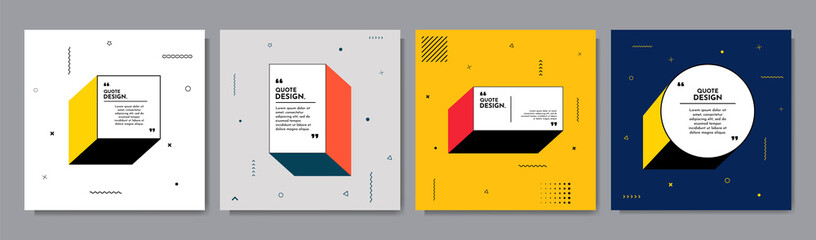 Vector abstract illustration. Neo memphis pattern background collection. Vibrant color frames. Cool bright design elements for web banner, social media template. 70, 80s retro funky graphic © VVadi4ka