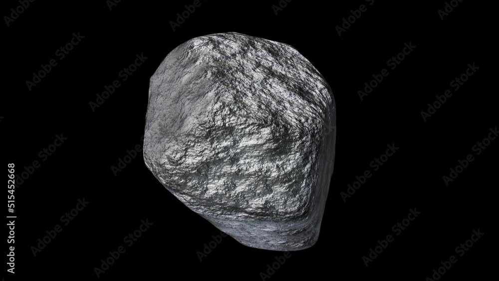 Poster realistic looping 3d animation of the silver nugget demonstration rendered in uhd with alpha matte