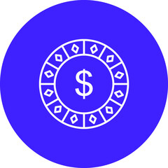 Dollar Chip Vector Icon