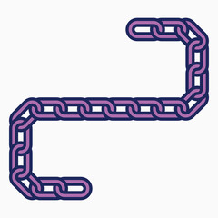 chain icon, link vector, chained illustration