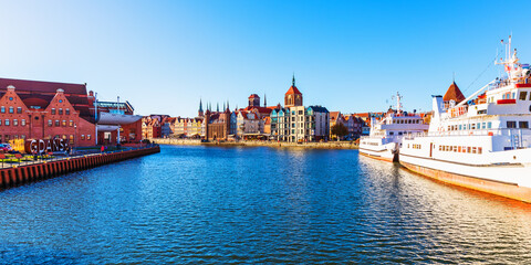 Panorama of the Old Town of Gdansk, Poland