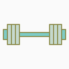 dumbbell icon, weight vector, exercise illustration