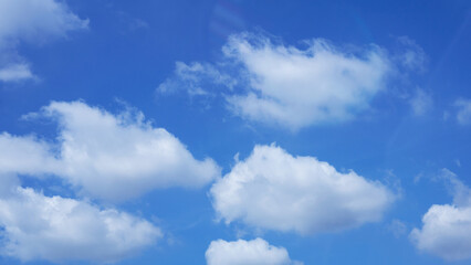 blue sky in good weather with clouds