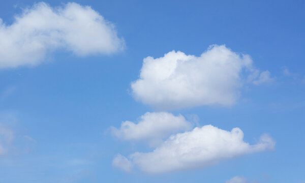 single cloud on blue sky background
