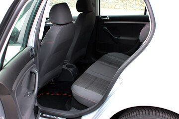 Rear seats. Comfortable car soft clean rear seat.