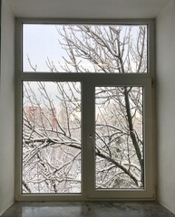 Зима и окно