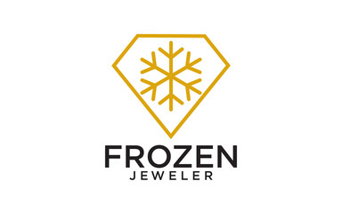 Frozen flake vector icon, isolated on a white background.