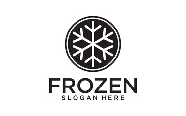 Frozen flake vector icon, isolated on a white background.