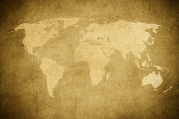 Fototapeta na wymiar grunge map of the world