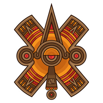 stylized mayan symbol