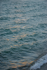 blue sea water at evening