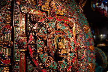 Traditional Mandala Decoration from Nepal - obrazy, fototapety, plakaty