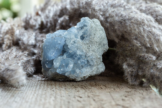 Blue Celestine Crystal Mineral Gem Stone Rock