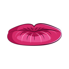 Women lips in a modern style. Isolated on white background illustrations of a female mouth. Erotic puffy lips stickers.
