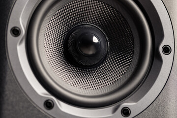 Hifi audio speaker close up