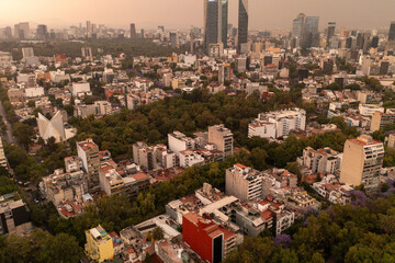 Panorámica de la CDMX desde el Parque México