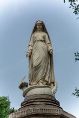 The Madonna Immacolata Statue in the City on Cagliari, in the Region of Sardinia, Italy