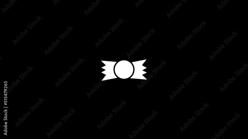 Poster white picture of candy on a black background. candy in the package. distortion liquid style transiti