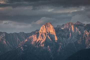 Tramonto sul Pizzo Badile Camuno