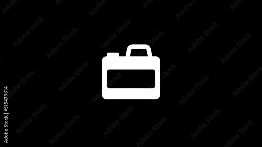 Poster white picture of canister on a black background. fuel storage. distortion liquid style transition ic