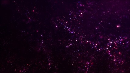 Abstract Purple Blue Gradient Light Particles as Divine Spiritual Virtual Reality web banner Background. Concept 3D illustration backplate as element for meditation New Year showcase announcements.