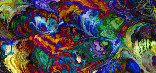 dramatic saturated multicolor marbleized wallpaper