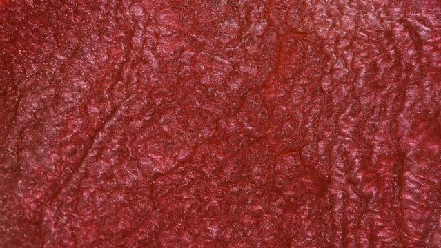 Macro video of red and silver paint. High quality 4k footage. Amazing paint background suitable for motion graphics, visual effects.