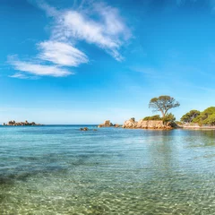 Fototapete Palombaggia Strand, Korsika Captivating view of  Palombaggia and Tamaricciu beaches.