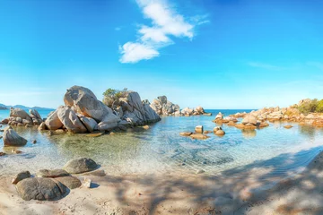 Photo sur Plexiglas Plage de Palombaggia, Corse Marvelous view of  Palombaggia and Tamaricciu beaches.