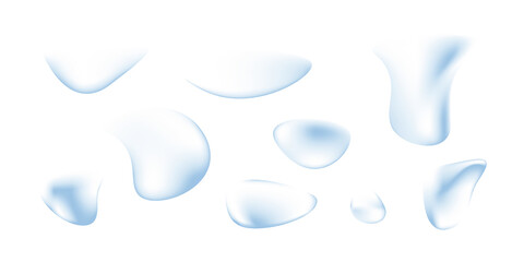 Water drops isolaed on white background. vector collection