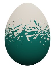 Easter egg icon. 3d rendering.	