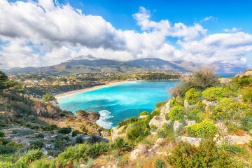 Obraz premium Amazing seascape of Guidaloca Beach near Castellammare del Golfo.
