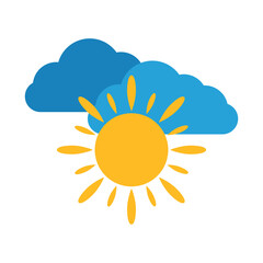 Nature vector icon isolated on white background, weather conditions.