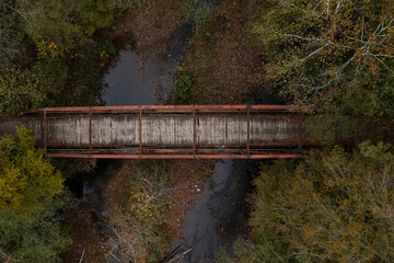 Fototapeta premium Rustic Antique Marpleton Through Truss Bridge - Appalachian Mountain Region - West Virginia
