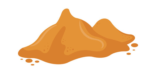 Pile of sand Construction Industry. Vector illustration