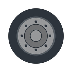 Tractor wheel icon. Vector illustration