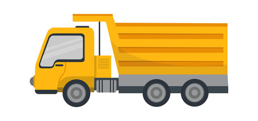 Dump truck. Construction Industry. Vector illustration