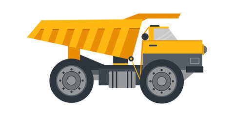 Dump truck. Construction Industry. Vector illustration