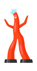 Inflatable advertising tube man. Vector illustration