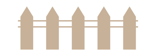 Wooden fence icon. Vector illustration