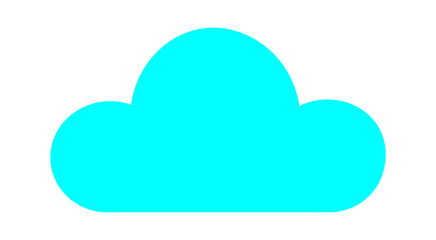 Blue Cloud icon. Vector illustration