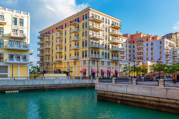 Qanat Quartier luxury apartment in Pearl, Qatar.