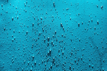 Water drops texture. Drop splash water pattern. Selective focus. Droplet splash rain texture.