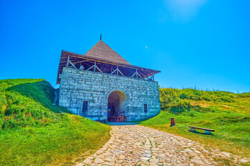 Bendery Gate is a part of outer ring of fortifications of Khotyn Fortress complex, Ukraine