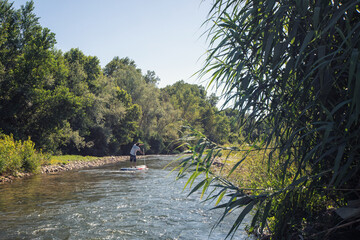 Stand up Paddle en rivi&egrave;re
